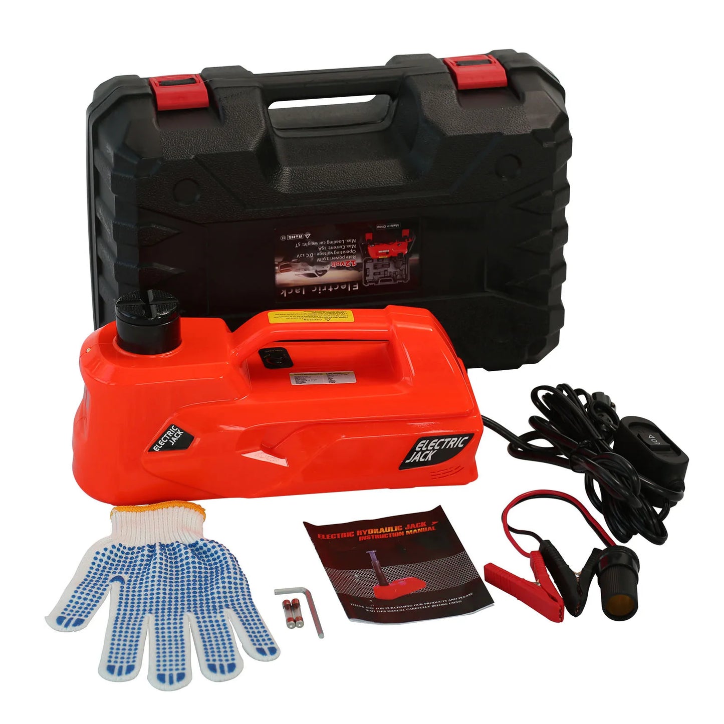 5-Ton Electric Hydraulic Car Jack – 155–530mm Lift Height, Emergency Repair Tool for SUVs & Garage Use