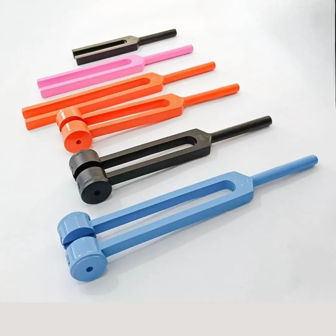 6-Piece Medical Tuning Fork Set – Multi-Colored Diagnostic Tool Kit for Doctors & Health Professionals