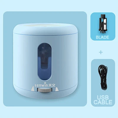 Tenwin Electric Auto Pencil Sharpener – Automatic Touch Switch, Fits 6–8mm Pencils, for School, Office & Home