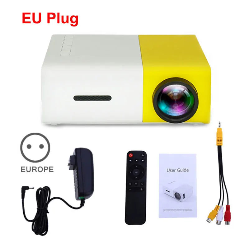 Compact Mini LED Projector – Portable Home Theater with USB, HDMI, and Audio Playback