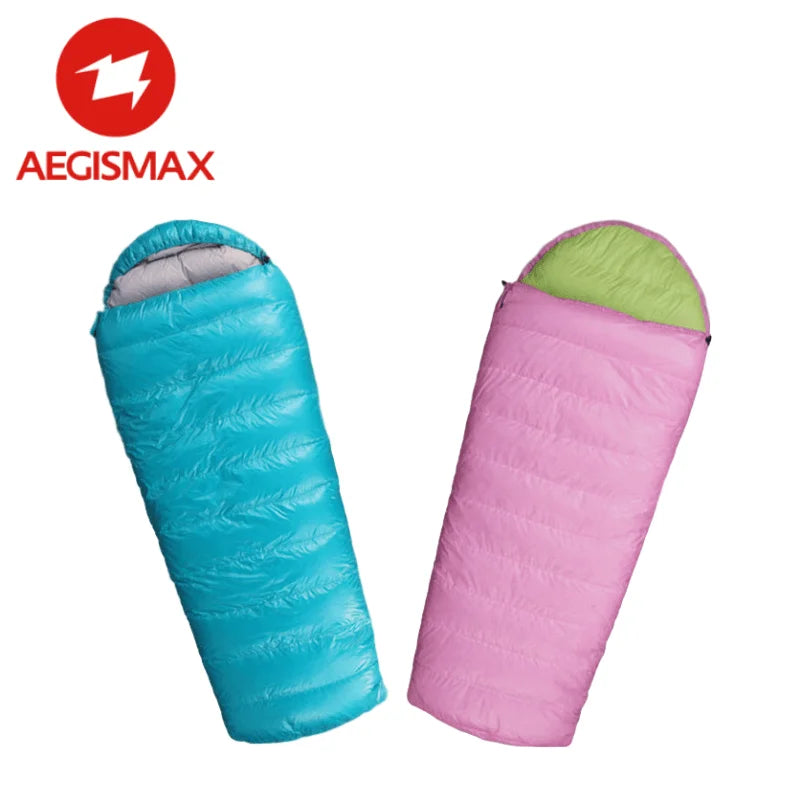Kids' Goose Down Sleeping Bag – 95% Filled, Ultra-Warm & Thickened for Camping, Hiking & Outdoor Adventures