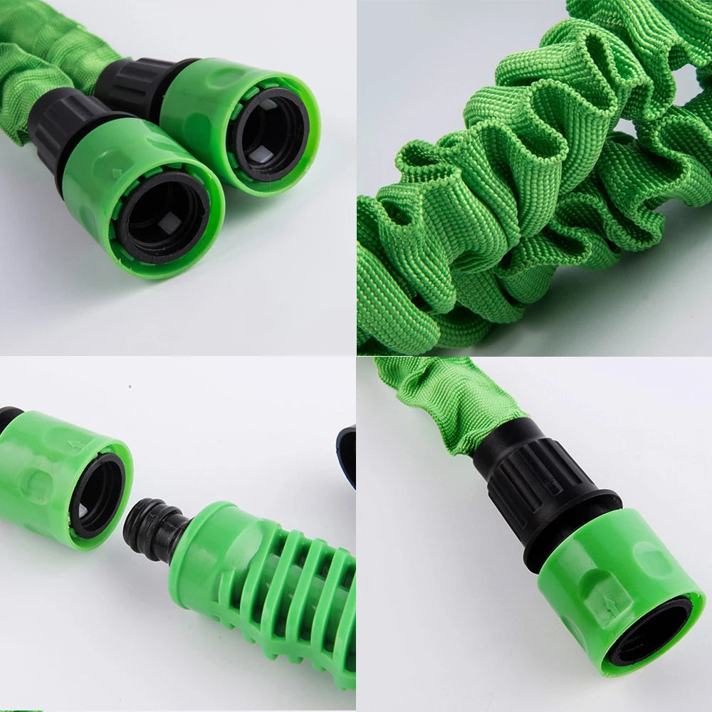 Expandable Garden Hose Pipe with 7-Pattern Spray Gun & Foam Pot – Flexible Water Hose for Garden & Car Wash