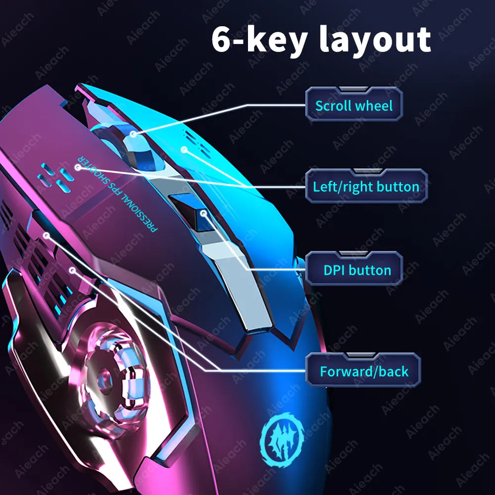 Level Up Your Gaming Experience with a Rechargeable Wireless Bluetooth Mouse: Silent, Mechanical, Backlit, and Ideal for PC Gaming