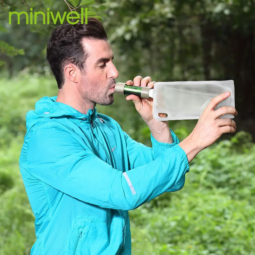 Miniwell Portable Camping Water Filter – 2000L Capacity | Outdoor Emergency Survival Gear