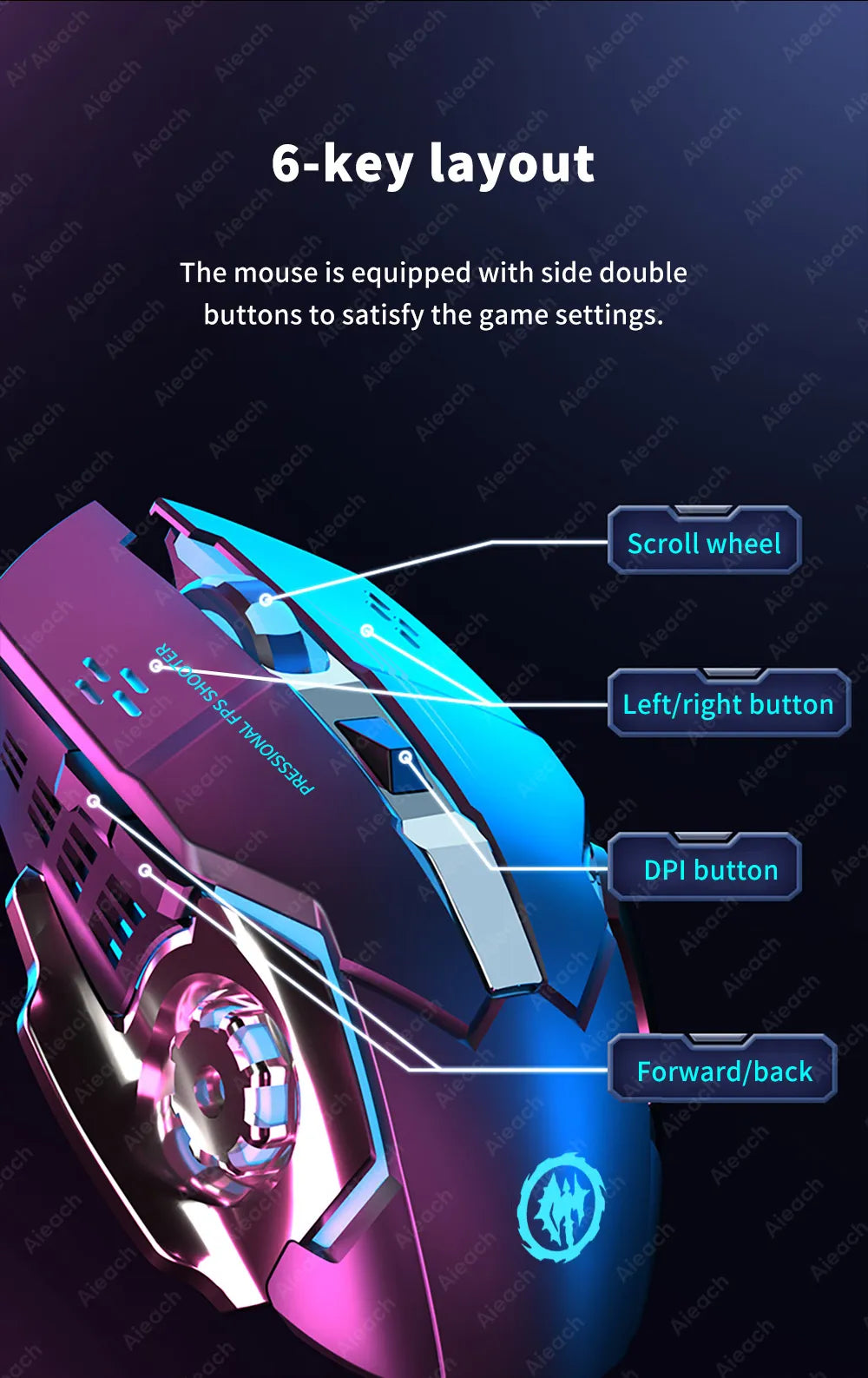 Level Up Your Gaming Experience with a Rechargeable Wireless Bluetooth Mouse: Silent, Mechanical, Backlit, and Ideal for PC Gaming