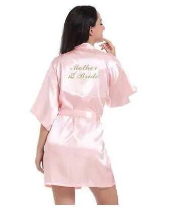 Satin Bridesmaid Robes – Light Pink Wedding Party Robes for Bridal Shower, Bride & Bridesmaids Gift