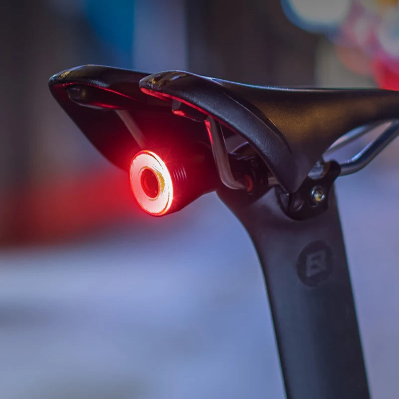 Smart Brake-Sensing Bike Taillight – USB Rechargeable LED Rear Light, IPX6 Waterproof Cycling Accessory