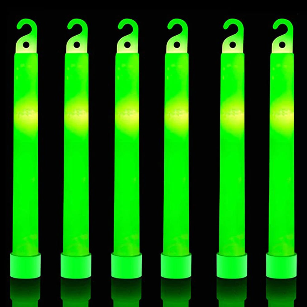10PCS 6-Inch Green Glow Sticks – Emergency Chemical Light for Camping, Survival, Earthquakes & Power Outages