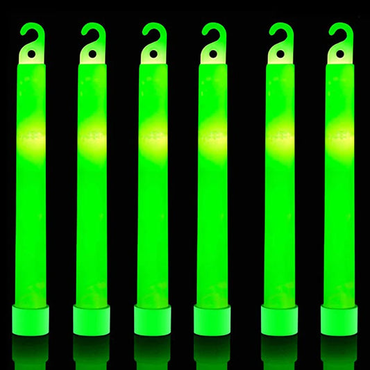 10PCS 6-Inch Green Glow Sticks – Emergency Chemical Light for Camping, Survival, Earthquakes & Power Outages