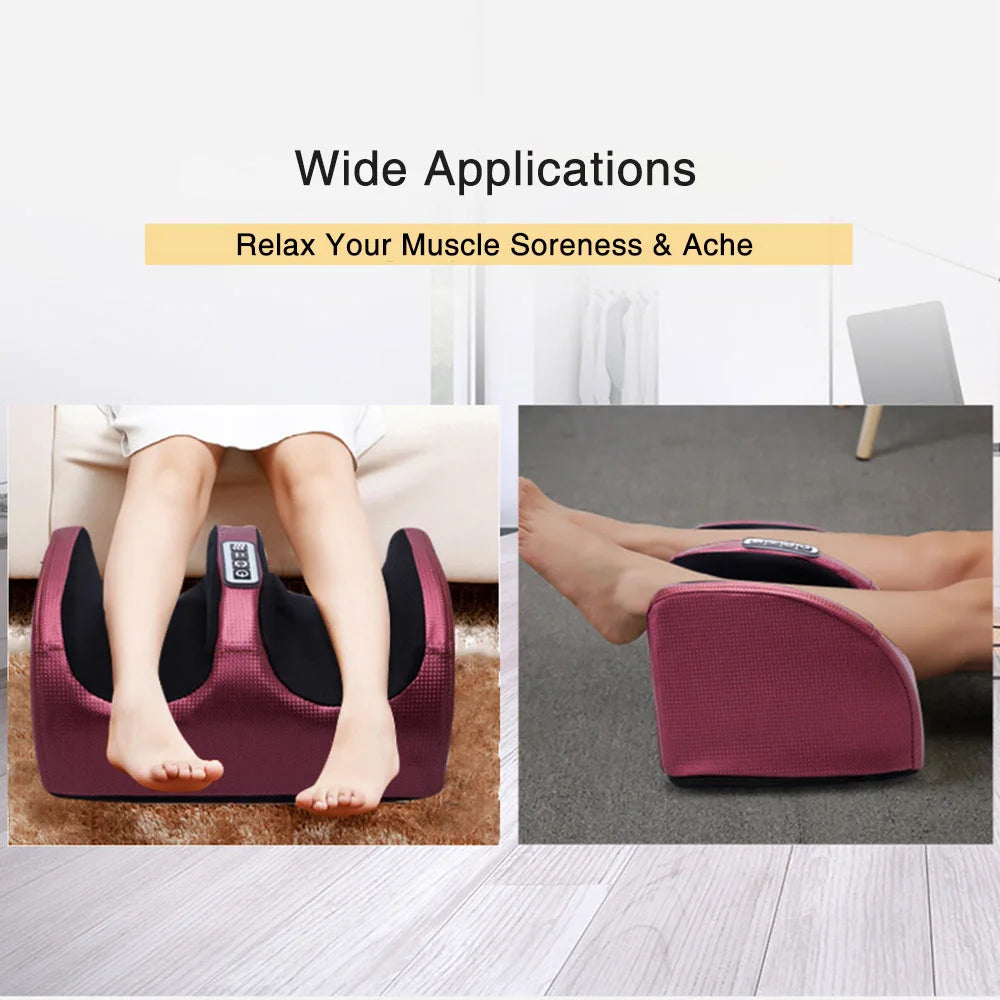 Electric Shiatsu Foot Massager with Heat – Kneading Rollers & Compression Therapy for Pain Relief & Relaxation