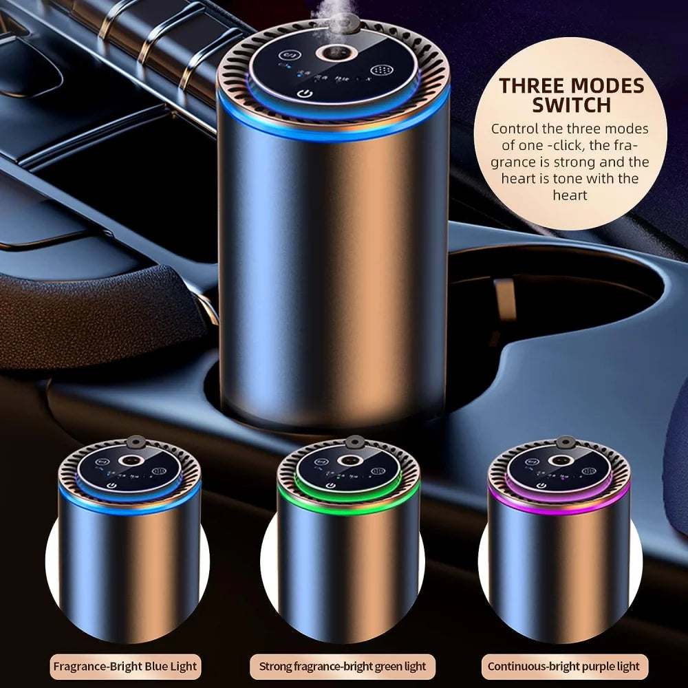 Smart Car Air Freshener & Essential Oil Diffuser – 50ml Long-Lasting Aroma with Star Projector & Auto On/Off