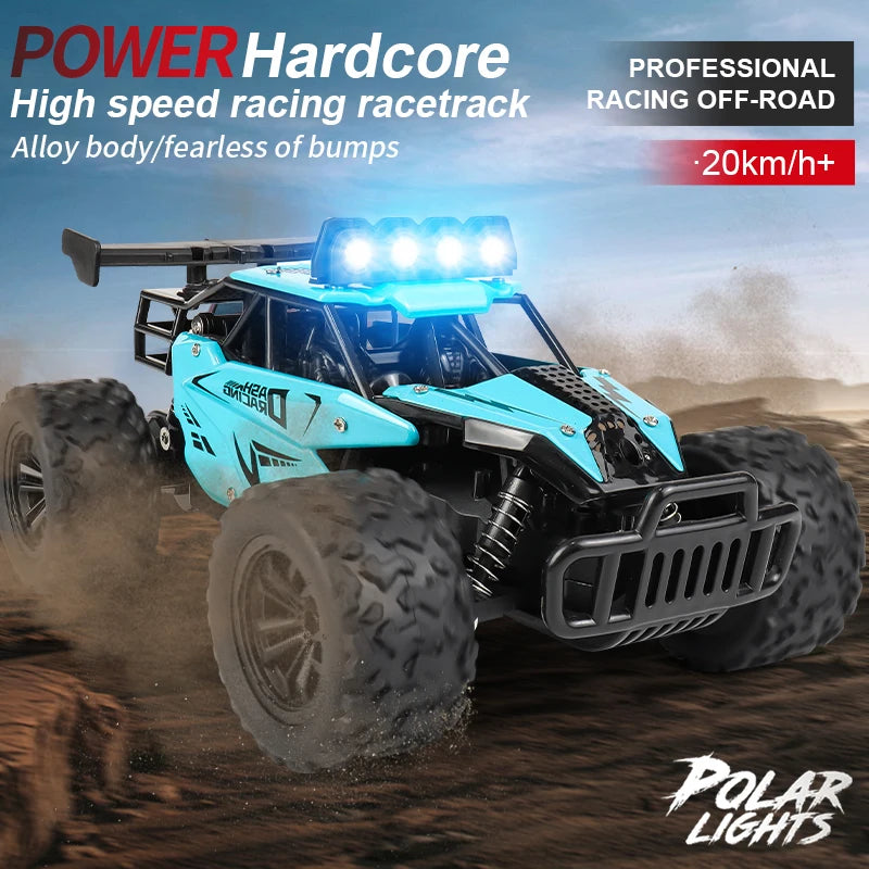 1:16 Remote Control Drift Racing Car – 2.4G Off-Road High-Speed Alloy RC Truck with LED Lights, Climbing Vehicle Toy for Kids