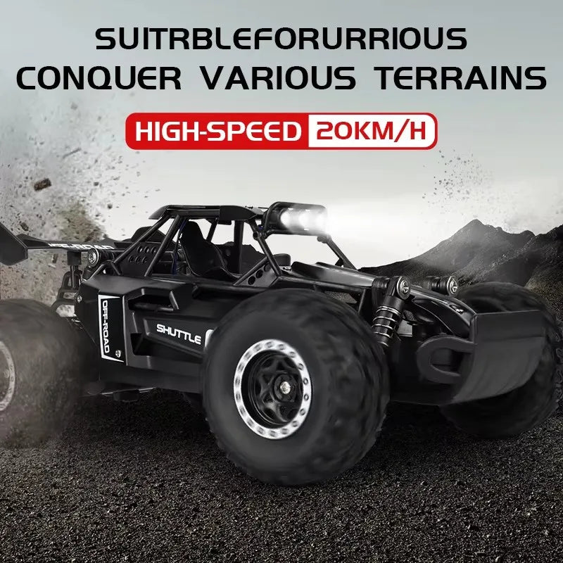 1:16 Remote Control Drift Racing Car – 2.4G Off-Road High-Speed Alloy RC Truck with LED Lights, Climbing Vehicle Toy for Kids
