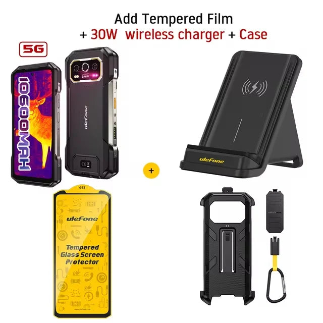 Ulefone Armor 27T Pro 24GB+256GB 5G Thermal lmaging By FLIR Rugged 10600mAh 6.78'' Display 64MP Night Vision 33W NFC Android 14