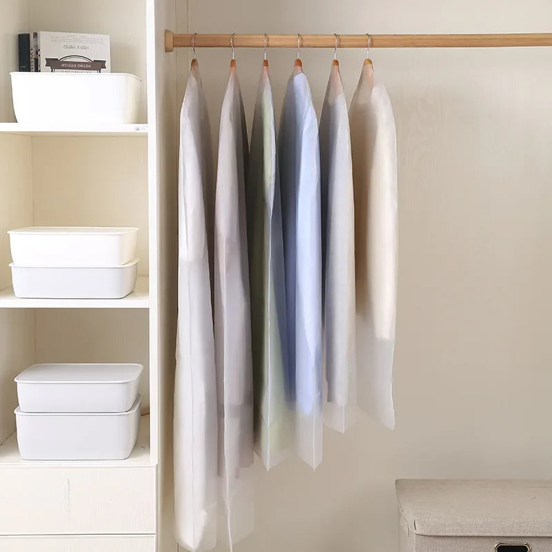 Transparent Garment Dust Cover Bag – Hanging Wardrobe Organizer for Suits, Dresses, Coats & Clothes