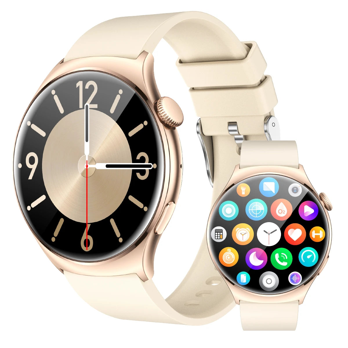 Aolon Mars R3 Smartwatch – Premium Health & Fitness Tracker with 2-Week Battery Life, IP68 Waterproof, Compatible with iPhone & Huawei