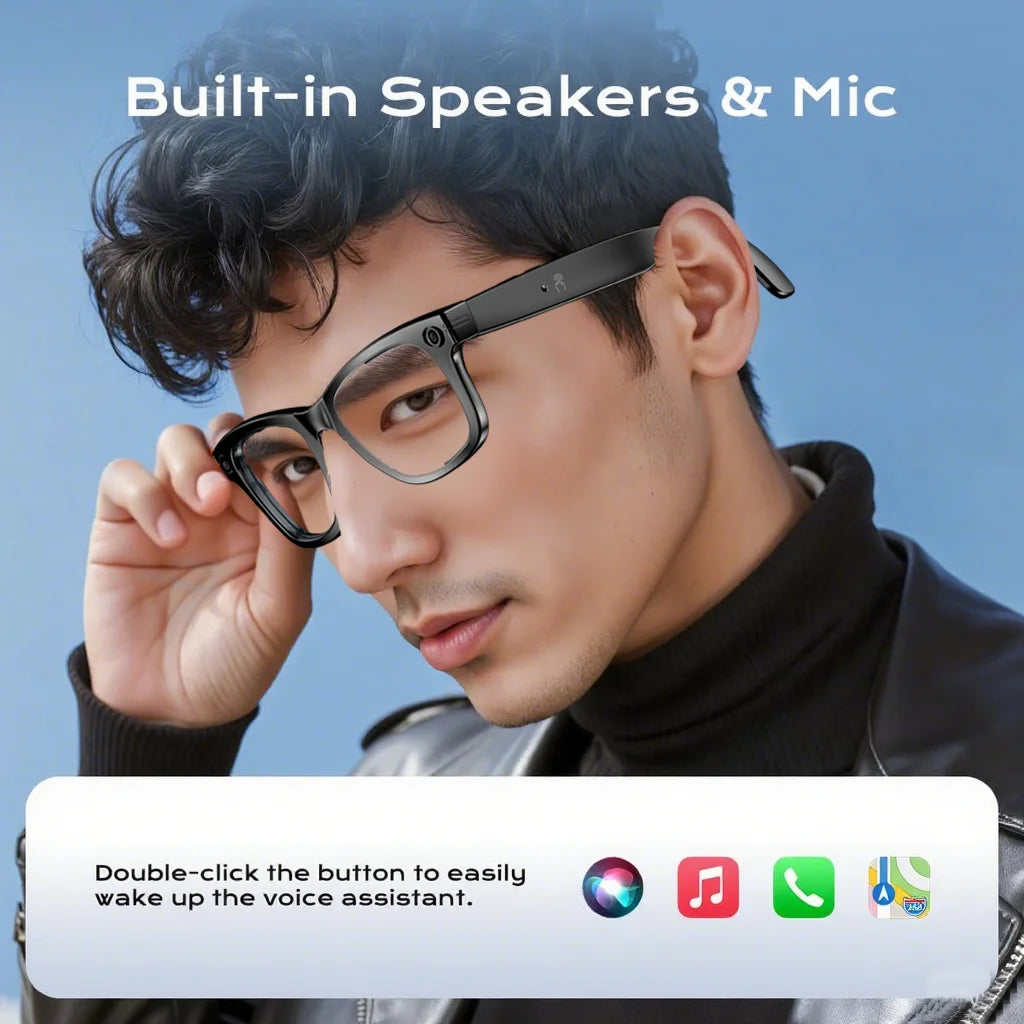 πΆοΈ Smart Glasses with Camera | AI-Powered Multifunction Wearable
πΈ Video & Photo Recording | π§ Bluetooth Calling | π AI Voice Translation | π¦ IP65 Waterproof