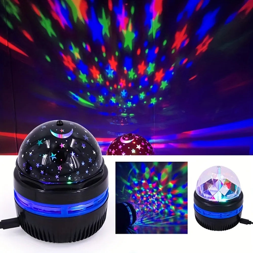 Starry Sky Galaxy Projector Lamp – 7-Mode LED Night Light with Remote & Sound Activation for Kids Room, Parties, or Relaxation