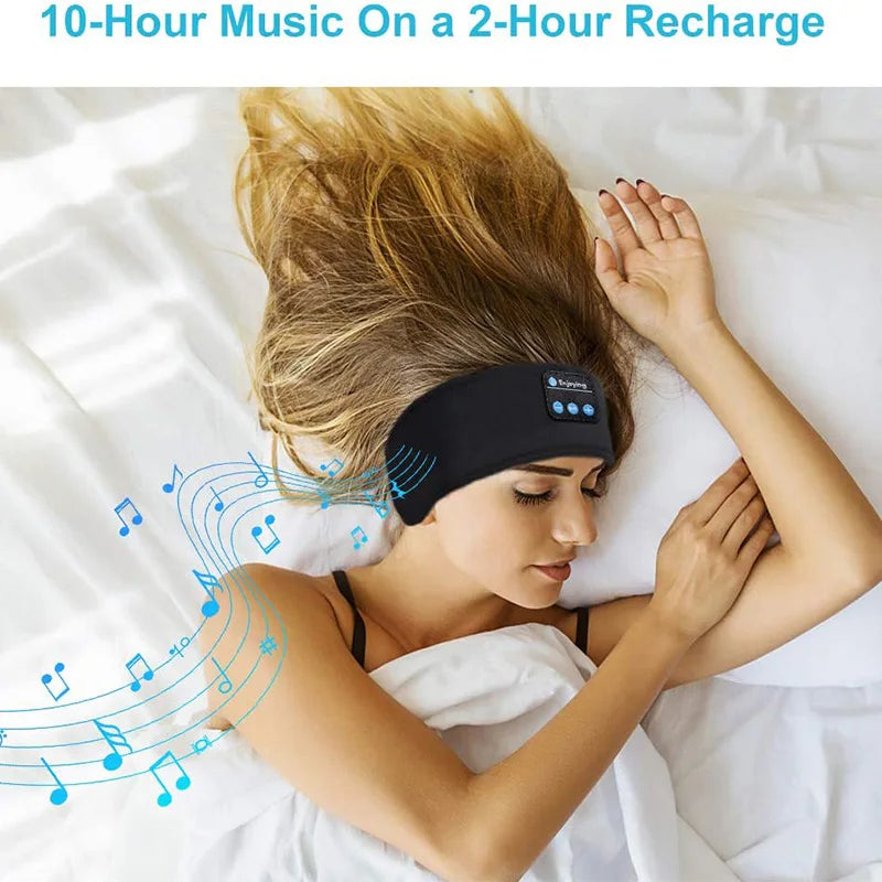 Wireless Music Headband with Built-In Bluetooth – Sleep, Sweat, or Meditate in Total Comfort