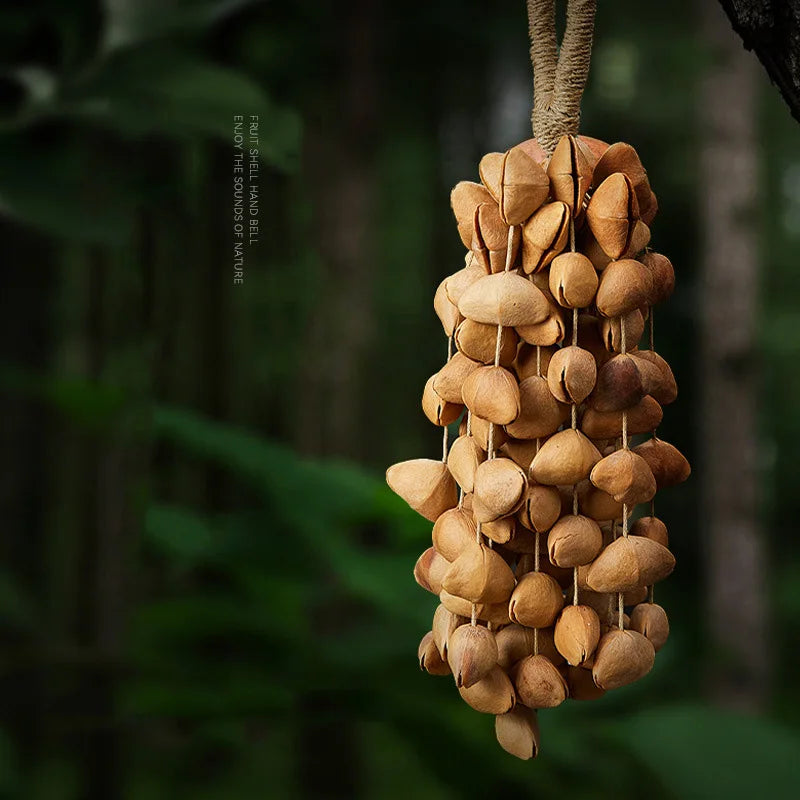 Handmade Nut Shell Handbell Bracelet – Natural Sound Healing & Yoga Instrument