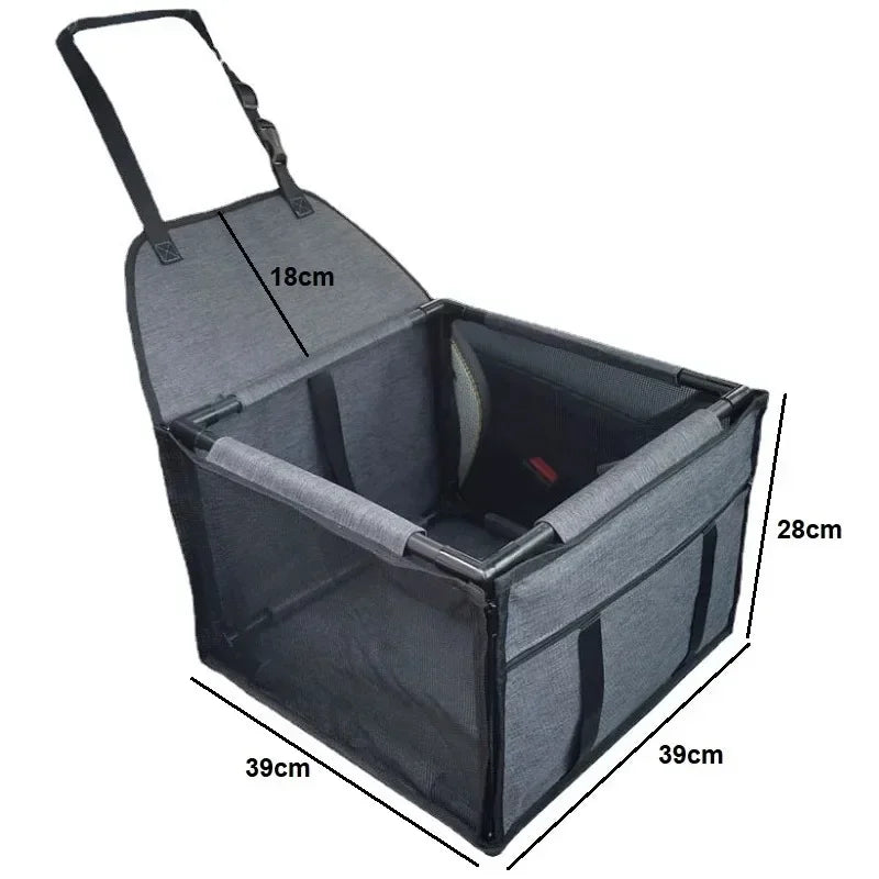 Waterproof Travel Dog Car Seat Cover – Hammock-Style Carrier Basket for Small & Medium Pets