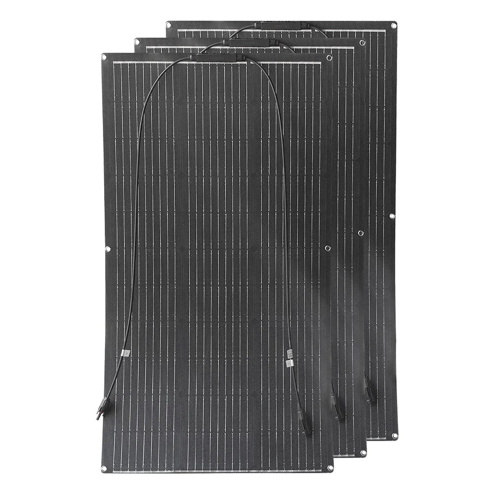 Flexible Solar Panel Kit – 100W/200W/300W High-Efficiency 12V/24V Battery Charger for RV, Boat, Camping & Off-Grid Use