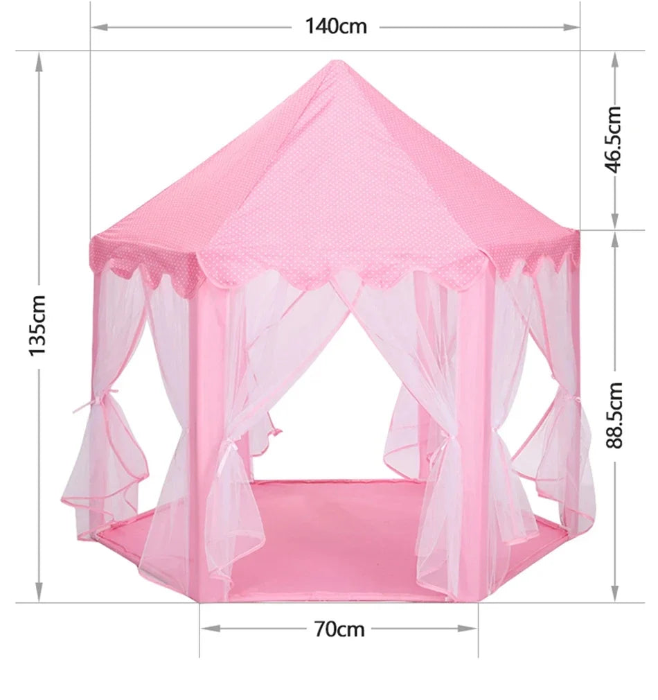 Portable Kids Play Tent – Princess Castle Teepee for Girls & Boys, Indoor Toy Tent for Imaginative Play & Gifts