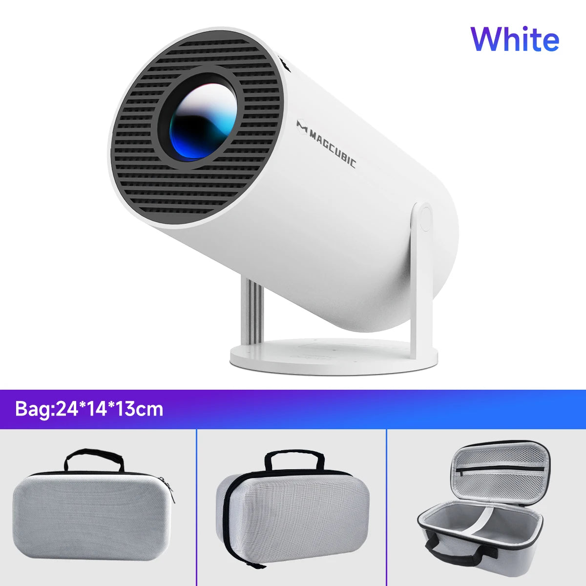 Magcubic HY300 Pro+ Portable Projector – Android 11, 4K Support, 290 ANSI Lumens, 180° Flexible Design, Dual WiFi & BT 5.0