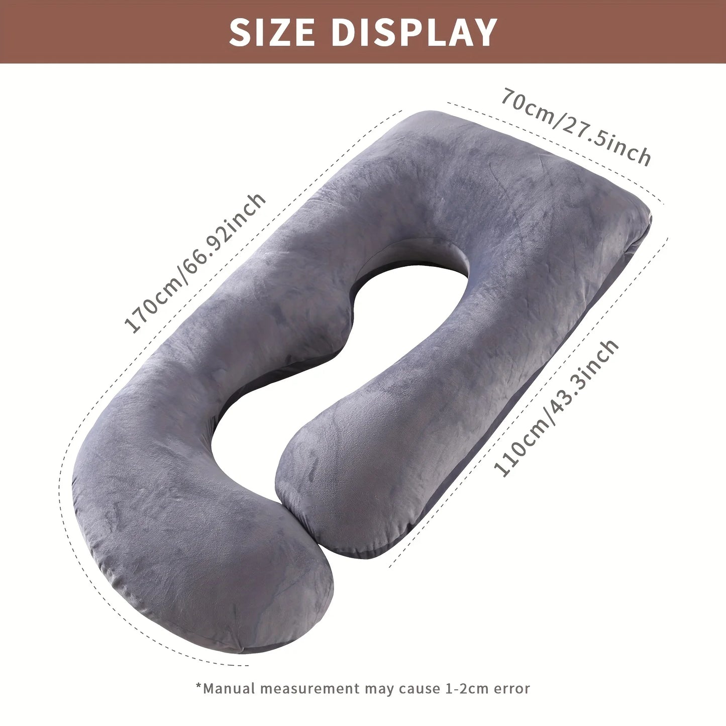 Ultimate Comfort for Moms-to-Be: Detachable G-Shaped Maternity Pillow with Velvet Support