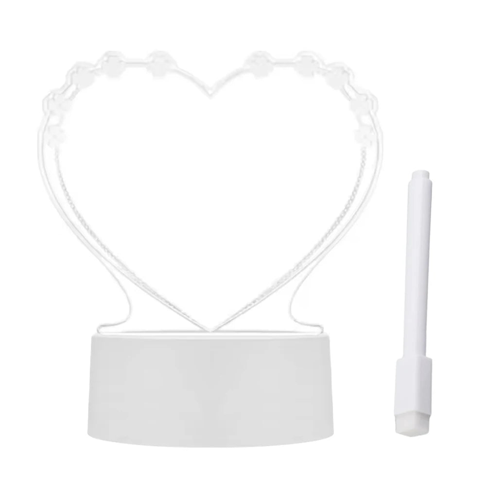 Creative LED Night Light Message Board – USB Note Lamp with Pen, Fun Gift for Kids or Girlfriend, Bedroom Decor