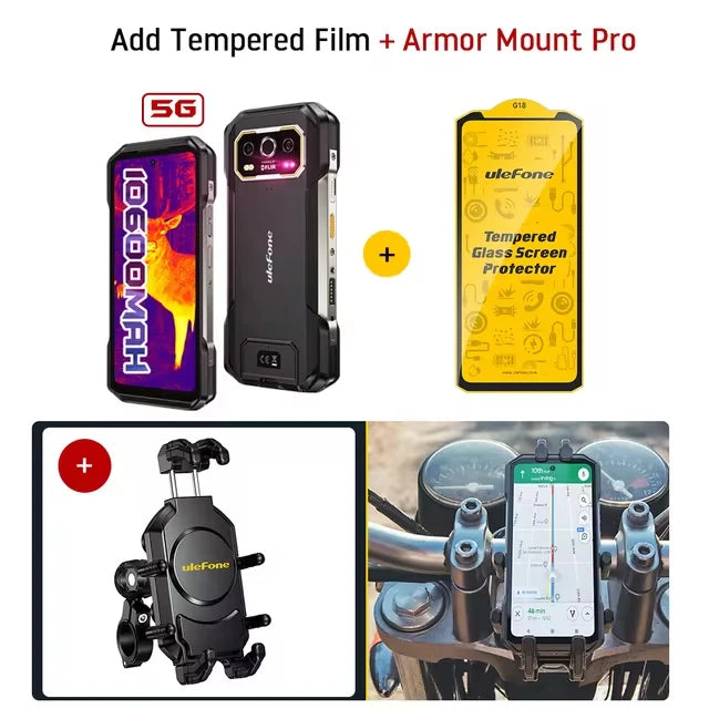 Ulefone Armor 27T Pro 24GB+256GB 5G Thermal lmaging By FLIR Rugged 10600mAh 6.78'' Display 64MP Night Vision 33W NFC Android 14