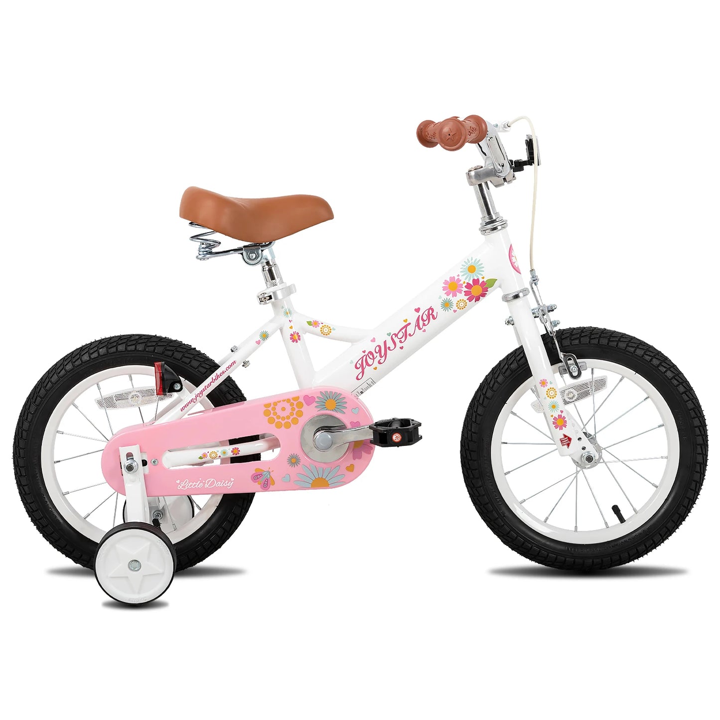 Kids Bike with Training Wheels – 12", 14", 16" Sizes for Ages 2–7, Fun Design with Doll Seat, Streamers or Flag & Name Plate