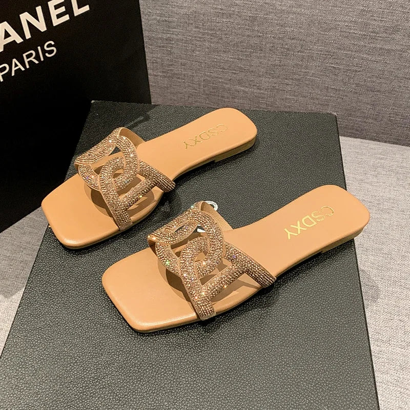 Step Into Summer Sparkle — The Must-Have Rhinestone Sandals Are Here! Product Description