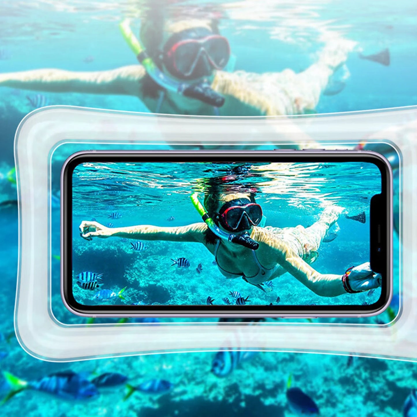 Waterproof Phone Case for Underwater Adventures – Fits Devices Up to 7 Inches