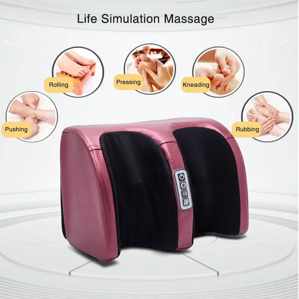 Electric Shiatsu Foot Massager with Heat – Kneading Rollers & Compression Therapy for Pain Relief & Relaxation