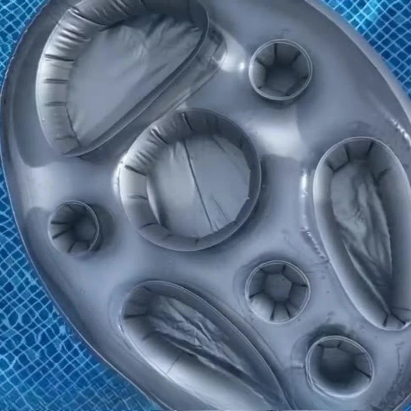 Inflatable Food & Drink Ice Tray – Floating Cooler Bucket Holder for Pool Parties, BBQs & Beach Days