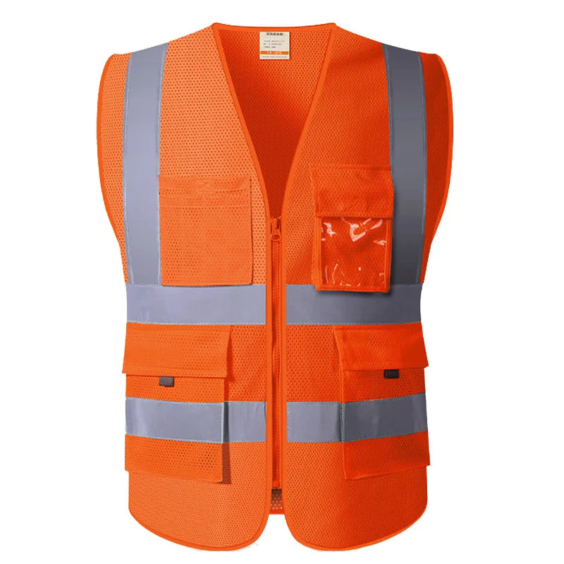 Reflective Safety Vest with Breathable Mesh – Ideal for Night Driving, Camping & Outdoor Activities