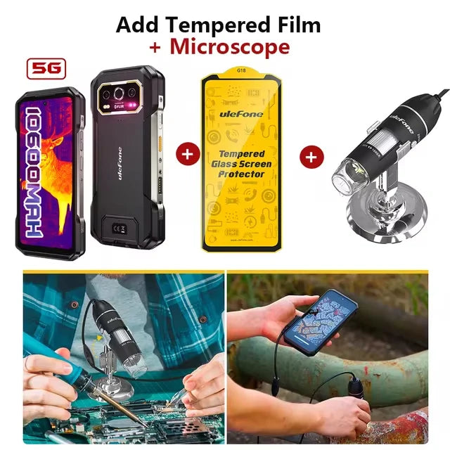 Ulefone Armor 27T Pro 24GB+256GB 5G Thermal lmaging By FLIR Rugged 10600mAh 6.78'' Display 64MP Night Vision 33W NFC Android 14