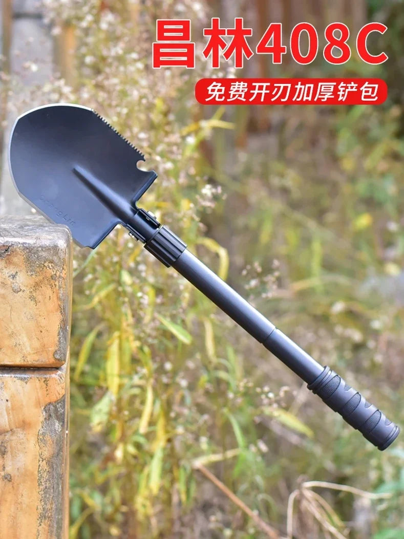 Heavy-Duty Folding Survival Shovel – All-Steel Multi-Tool for Camping, Cars & Emergencies