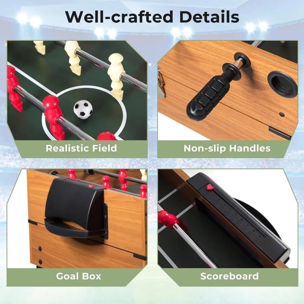 š® 3-in-1 Multi Game Table ā 48" Combo Set with Foosball, Air Hockey & Billiards | Perfect for Adults & Kids