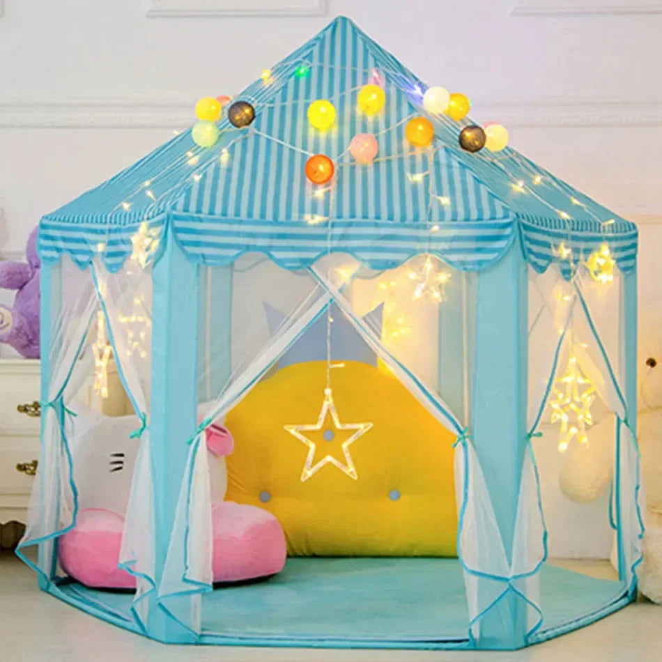 Portable Kids Play Tent – Princess Castle Teepee for Girls & Boys, Indoor Toy Tent for Imaginative Play & Gifts