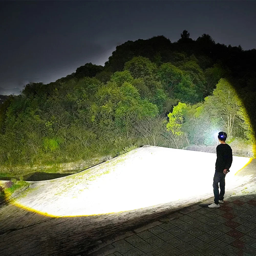 🔦 High Power LED Headlamp – Ultra-Bright, Type-C Rechargeable Head Flashlight