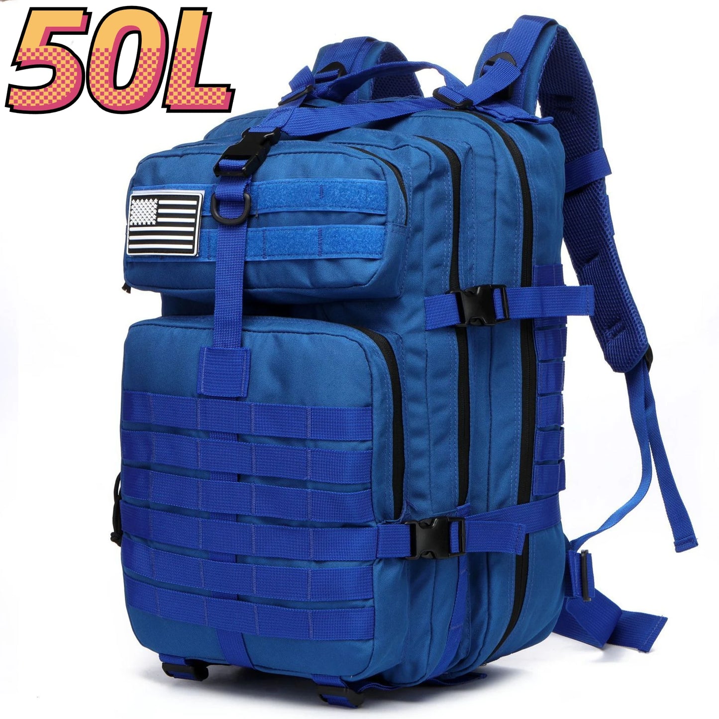 Outdoor-Ready Gear: 25L/50L Tactical Backpack for Camping, Hiking, & Sports