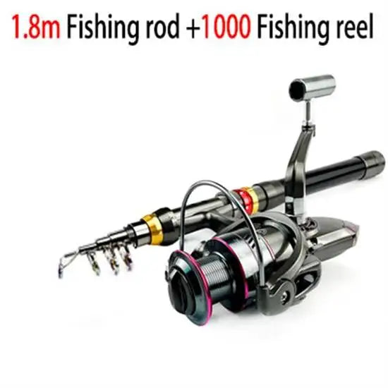 🎣 Telescopic Carbon Fiber Fishing Rod & Spinning Reel Combo Kit
Super Hard Build • Compact Design • Max Strength for Big Catch