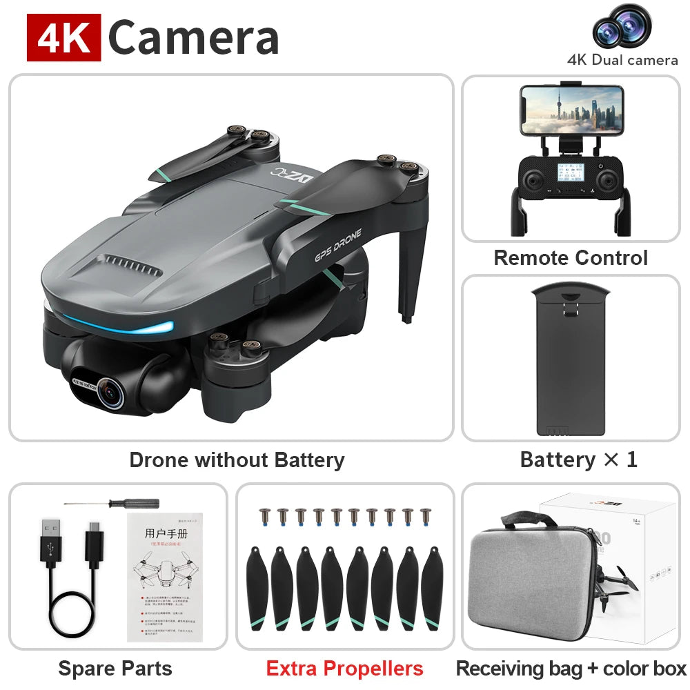 L200 PRO MAX 4K Drone – 2-Axis Gimbal, GPS, 360° Obstacle Avoidance & Brushless Motor FPV Quadcopter