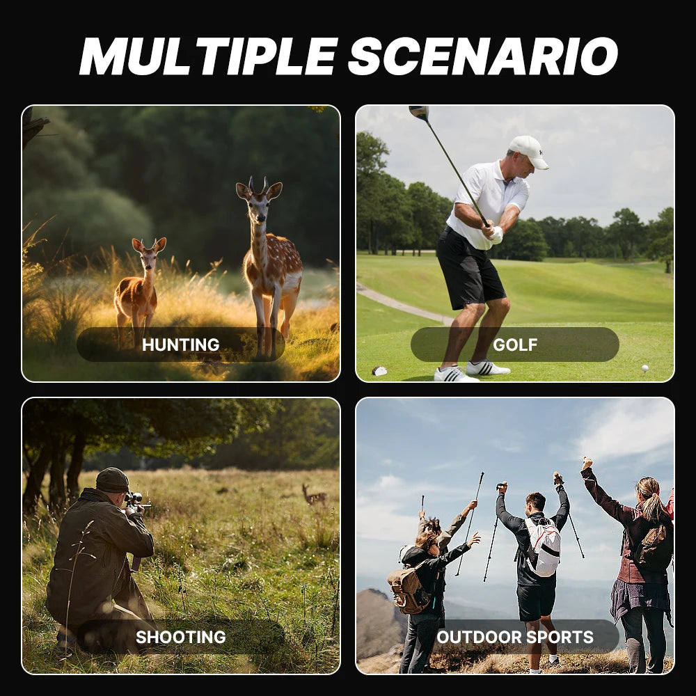 1000M Multifunctional Hunting Rangefinder – USB-C Rechargeable Monocular Telescope for Hunting & Golf