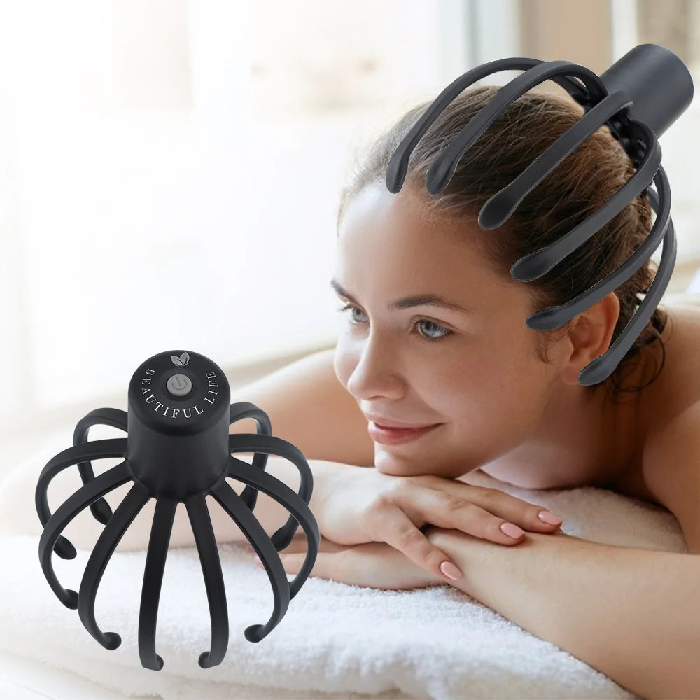 US Stock Electric Octopus Claw Scalp Massager Stress Relief Therapeutic Head Scratcher Relief Hair Stimulation Head Massager