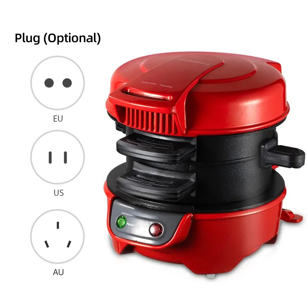 Portable Breakfast Sandwich & Omelette Maker – Non-Stick Toaster with Egg Cooker Ring for Burgers, Pancakes & More