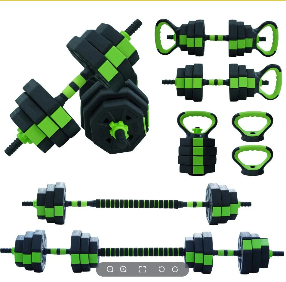 4-in-1 Adjustable Weight Set – 66/88lbs Kettlebell, Dumbbell, Barbell & Push-Up Stand for Home & Gym Training