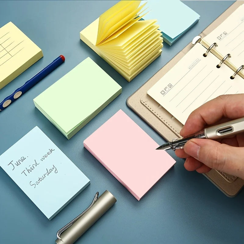 12 Pcs Colorful Sticky Notes Set – 1200 Sheets 4-Color Portable Memo Pads for Office & School
